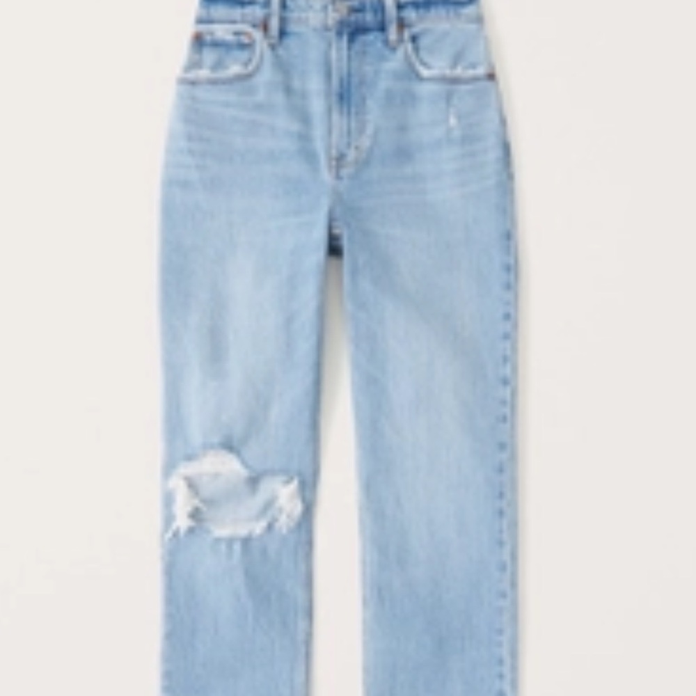 Abercrombie Curve Love 90s Ultra High Rise Straight Jeans